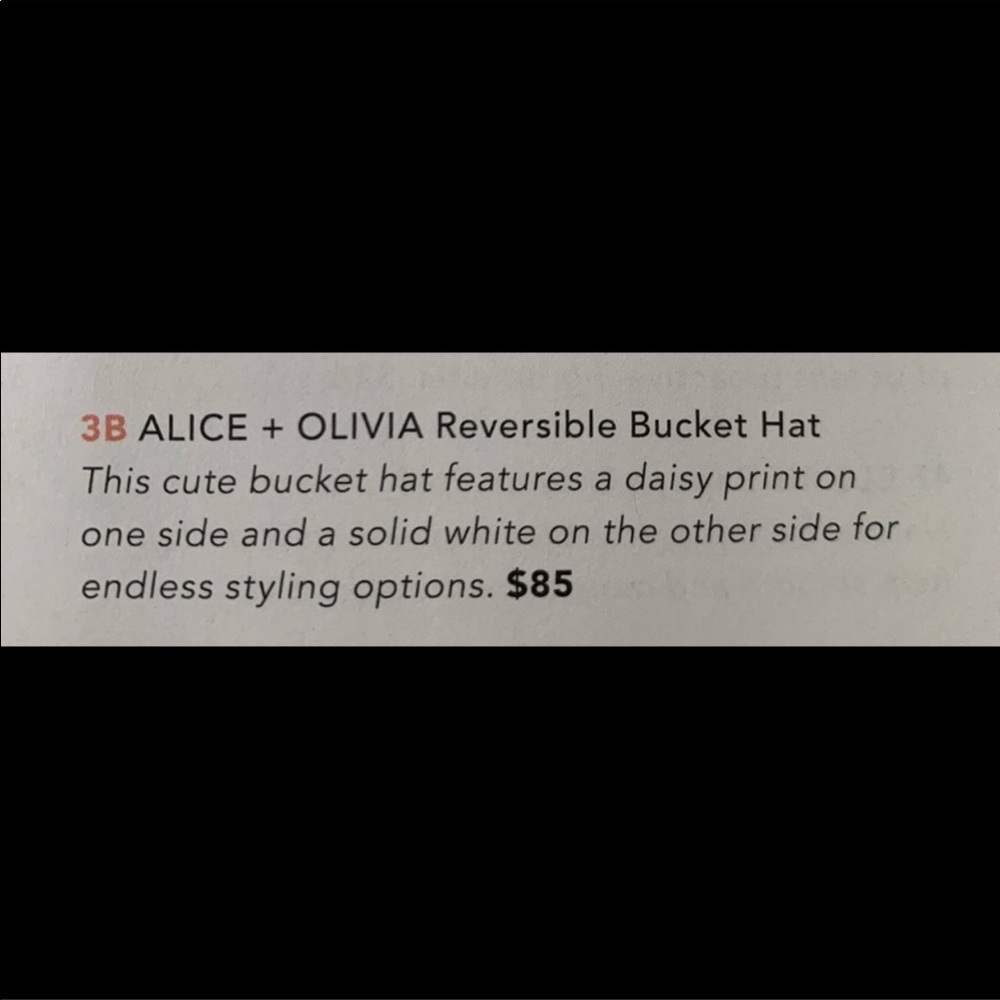 Alice + Olivia reversible bucket hat. Daisy print. NWT - Picture 8 of 10